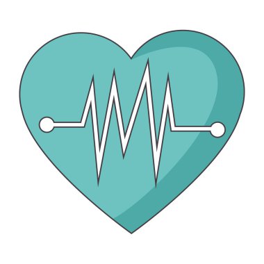 kardiyo kalp simgesi, renkli tasarım