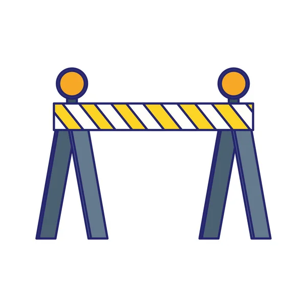 Safety barrier icon, flat design — Stock Vector