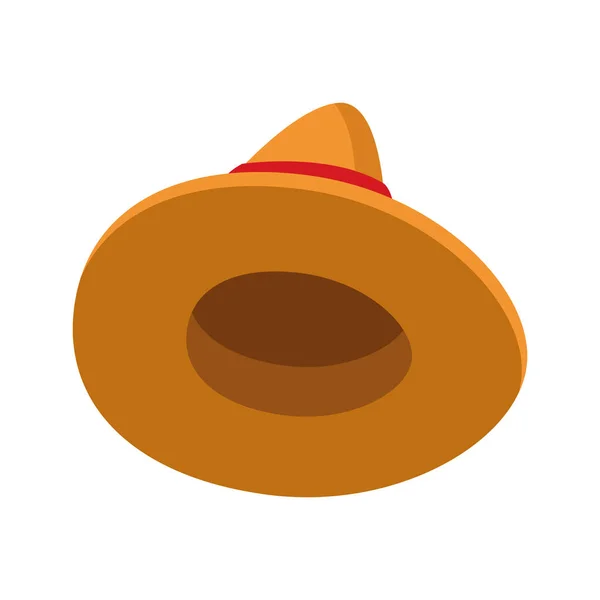 Diseño aislado de vector de sombrero mexicano — Vector de stock