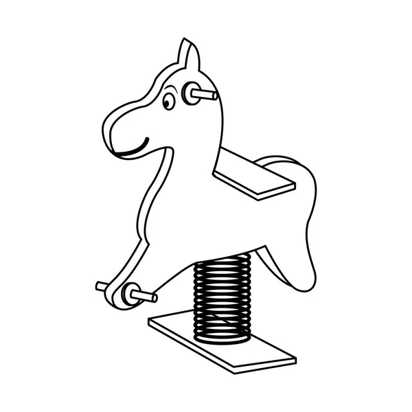 Primavera swing caballo icono, diseño plano — Archivo Imágenes Vectoriales