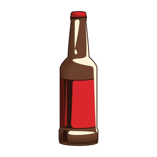 Пивная бутылка икона, плоский дизайн — стоковый вектор