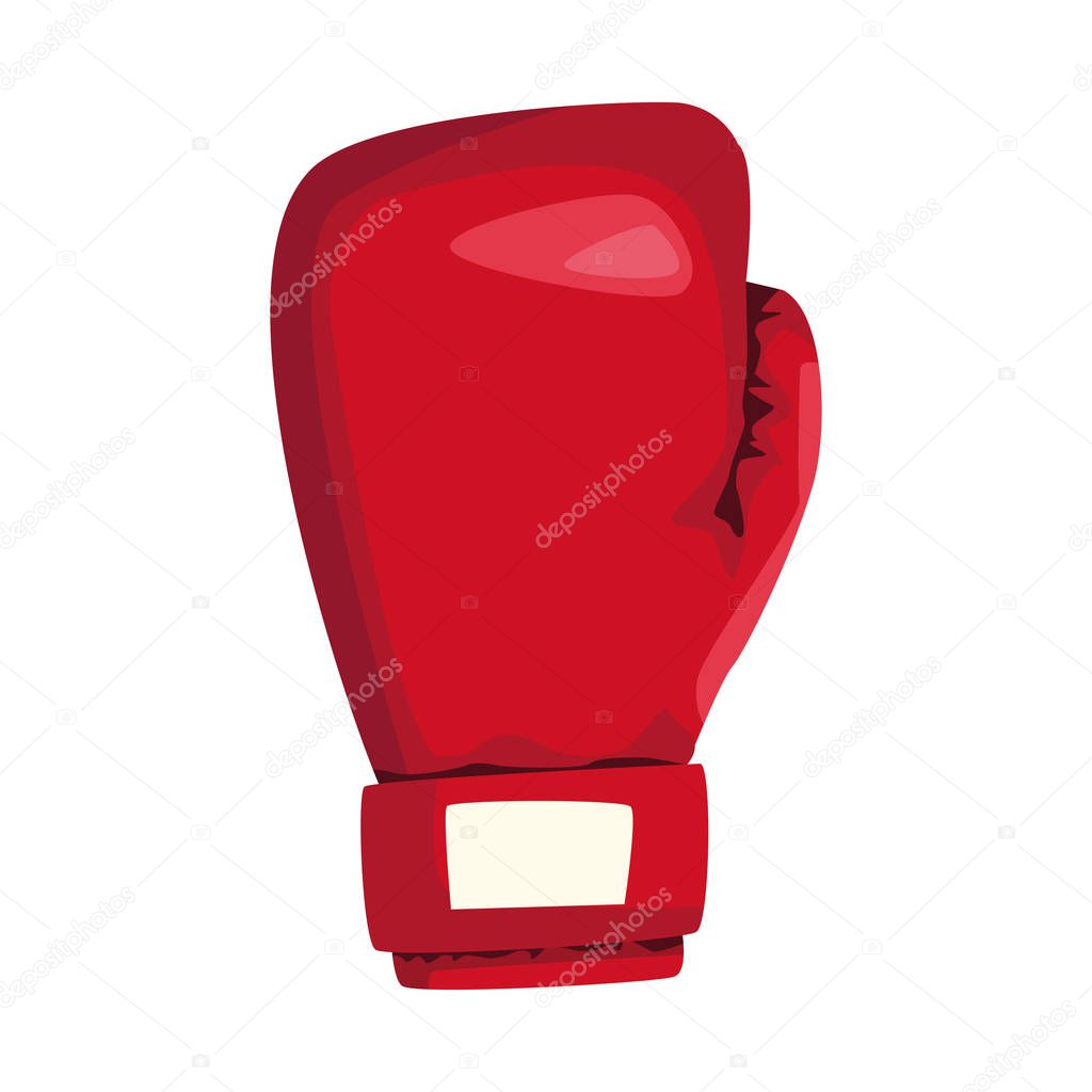 red boxing glove icon, colorful design