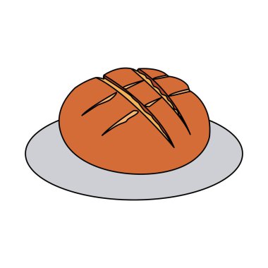 ekmek simgesi, renkli tasarım