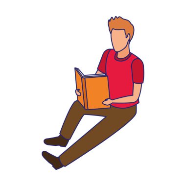 Avatar adam bir kitap simgesi okuyor