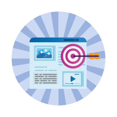 Hedef oklu web sayfası penceresini şablon yap