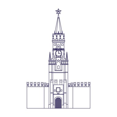 Rus kremlin simgesi, düz tasarım