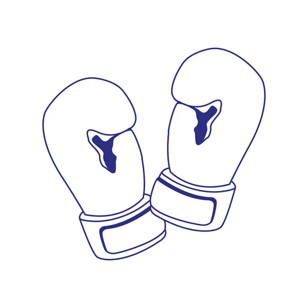 Icône de gants de boxe, design plat — Image vectorielle