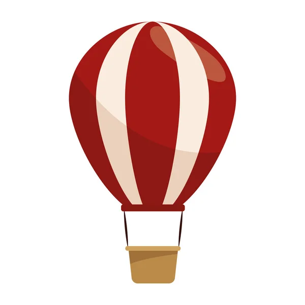 Sıcak hava balonu simgesi, düz tasarım — Stok Vektör