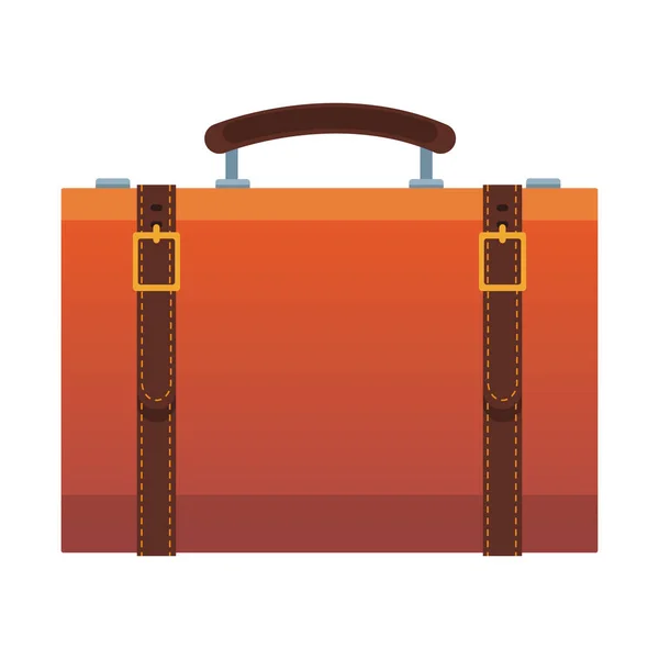 Icône de valise de voyage, design plat — Image vectorielle