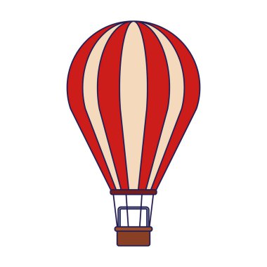sıcak hava balonu simgesi, düz tasarım