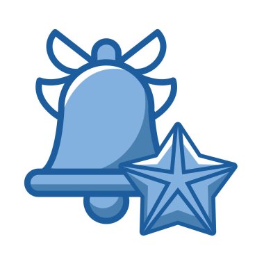 Mutlu Noeller çan dekorasyon ikonu