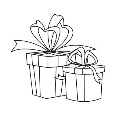 hediye kutuları simgesi, düz tasarım