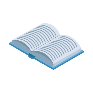 Açık kitap simgesi, düz tasarım