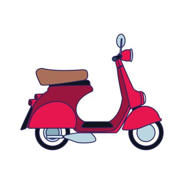 Klasik motosiklet simgesi, düz tasarım