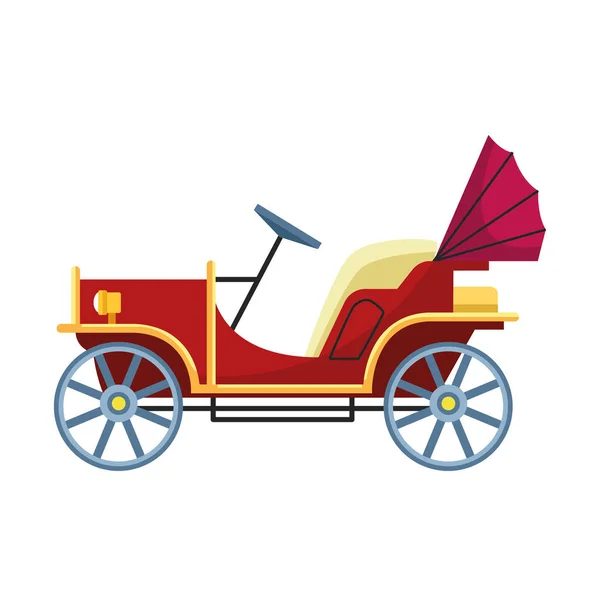 Vintage carriage icon, flat design — 스톡 벡터