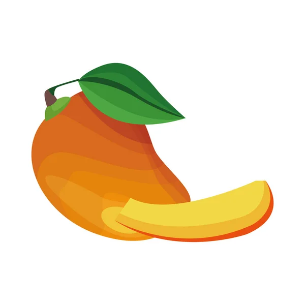Icono de fruta de mango, diseño colorido — Archivo Imágenes Vectoriales
