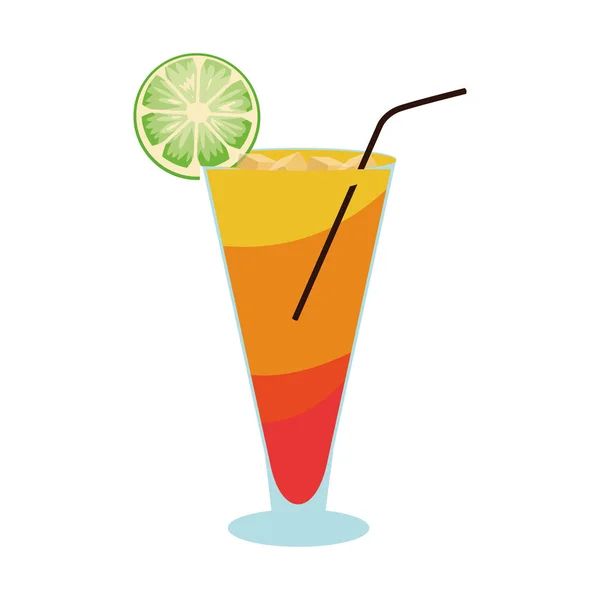 Sunrise Cocktail Ikone, flaches Design — Stockvektor