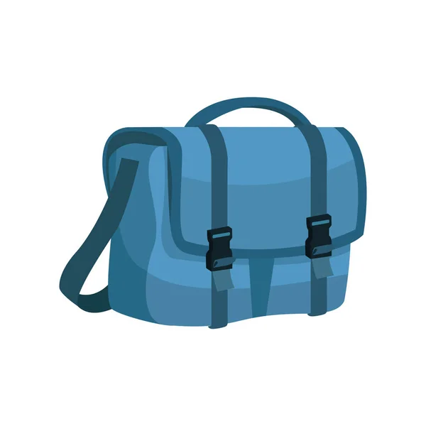 Спортивная сумка икона, плоский дизайн — стоковый вектор