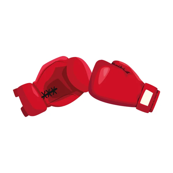 Red boxing gloves icon, colorful design — 스톡 벡터