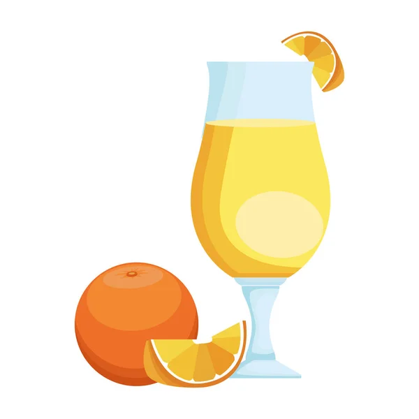 Икона стекла апельсинового сока, красочный дизайн — стоковый вектор