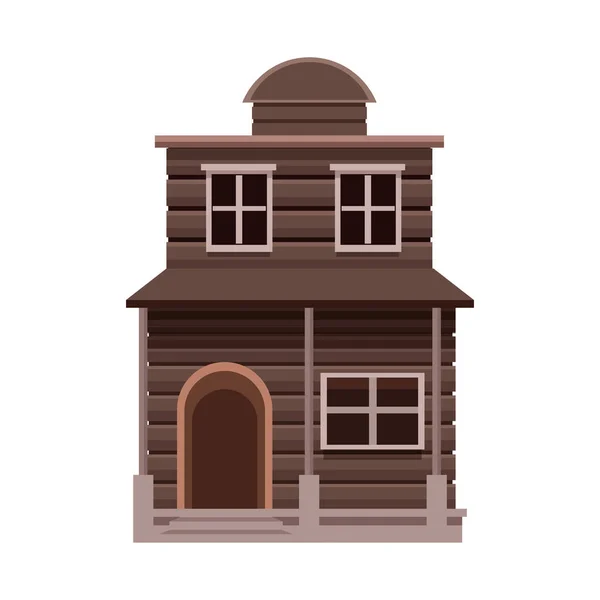 Icono de la casa occidental, diseño colorido — Vector de stock