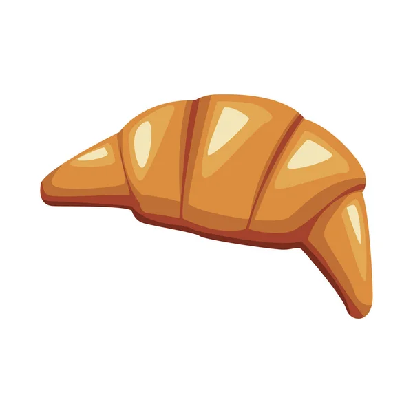 Croissant brood icoon, kleurrijk ontwerp — Stockvector
