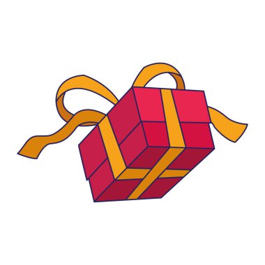 hediye kutusu simgesi, düz tasarım