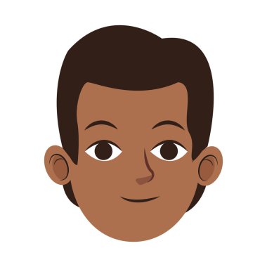 Çizgi film adamı gülümsemesi.