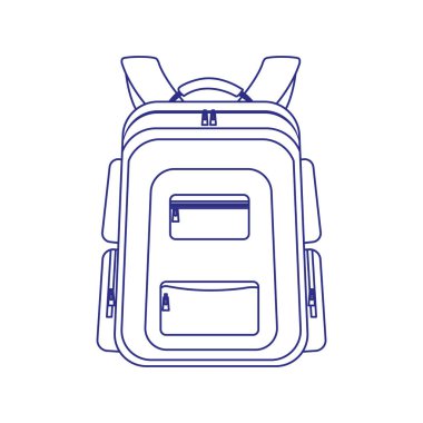 sırt çantası simgesi resmi, düz tasarım
