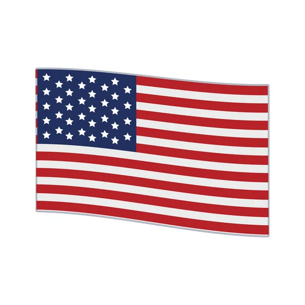 Ikona vlajky Spojených států, barevný design — Stockový vektor