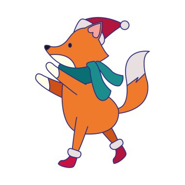 Eşarplı Noel tilkisi