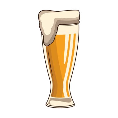 Bira ikonlu cam, düz tasarım.
