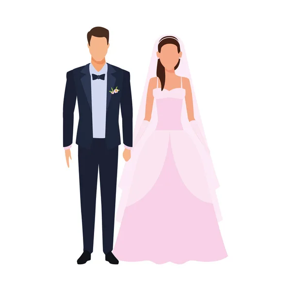 Married couple icon, flat design — 스톡 벡터