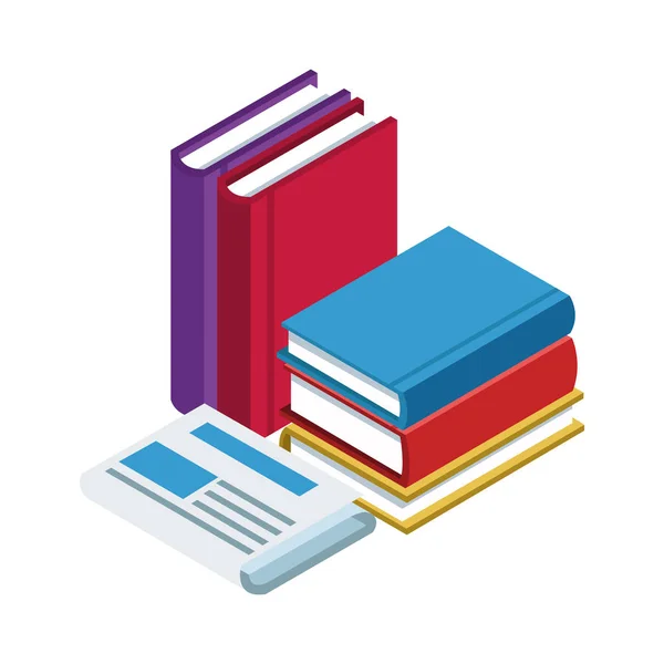 Noviny a akademické knihy, barevný design — Stockový vektor