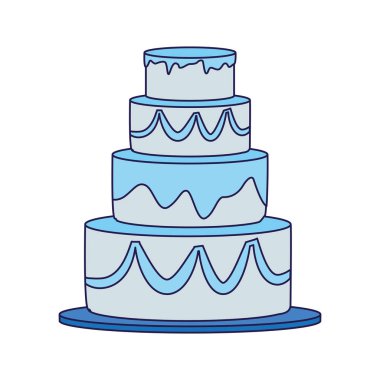 tatlı pasta simgesi, renkli tasarım