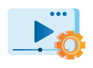 çalma düğmesi ve teçhizatı ile ortam oynatıcı şablonu