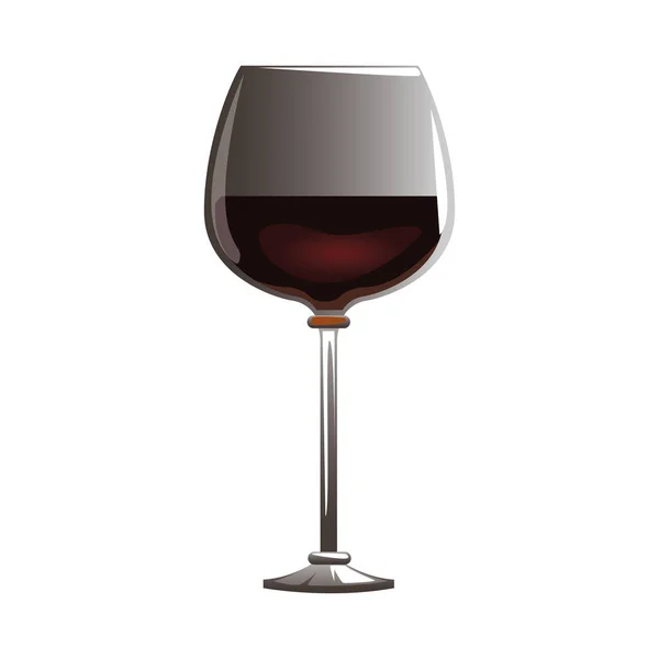 Icono de cristal de vino, diseño colorido — Vector de stock