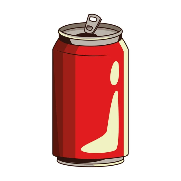 Icono de lata de soda, diseño plano — Archivo Imágenes Vectoriales