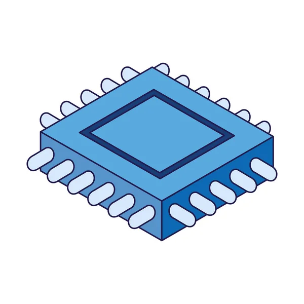 Ikona elektronicznych układów scalonych, płaska konstrukcja — Wektor stockowy