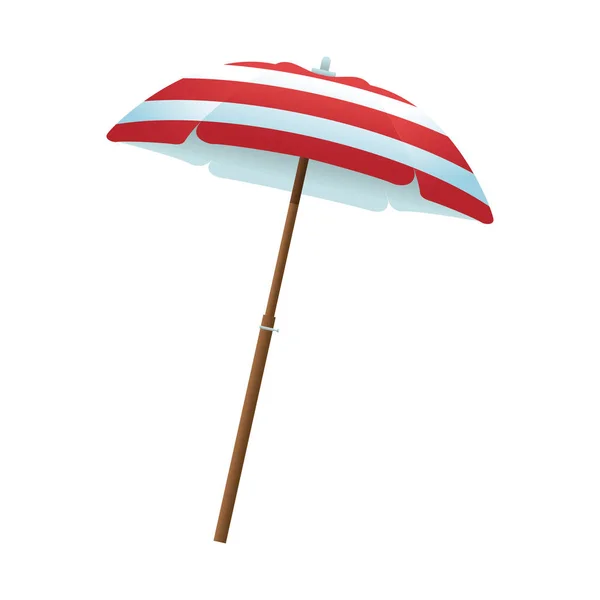 Beach parasol icon, colorful design — ストックベクタ