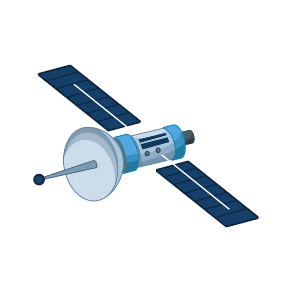 Διαστημικό δορυφορικό εικονίδιο, πολύχρωμο σχέδιο — Διανυσματικό Αρχείο