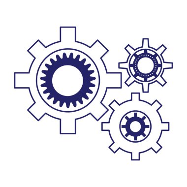 dişli tekerlek simgesi, düz dizayn