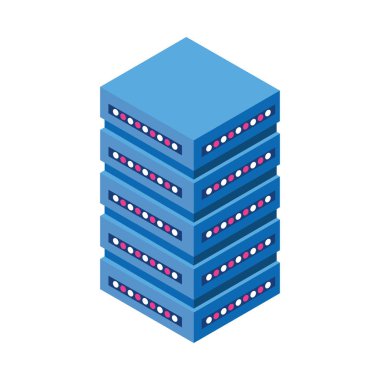 data sunucu merkezi simgesi, düz tasarım