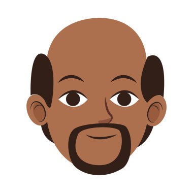 Yetişkin afro adam yüzü simgesi