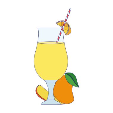 mango suyu bardağı simgesi, renkli tasarım