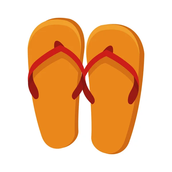Ikona sandałów plażowych, kolorowy design — Wektor stockowy