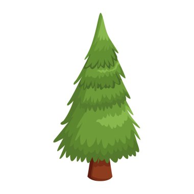 çam ağacı simgesi, düz tasarım