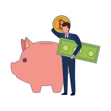 İş adamı avatar vektör tasarımı