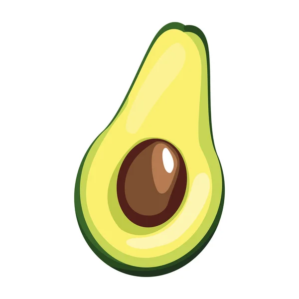 Geïsoleerde avocado fruit vector ontwerp — Stockvector