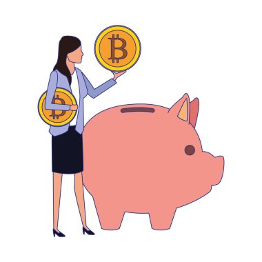 İş kadını avatar vektör tasarımı